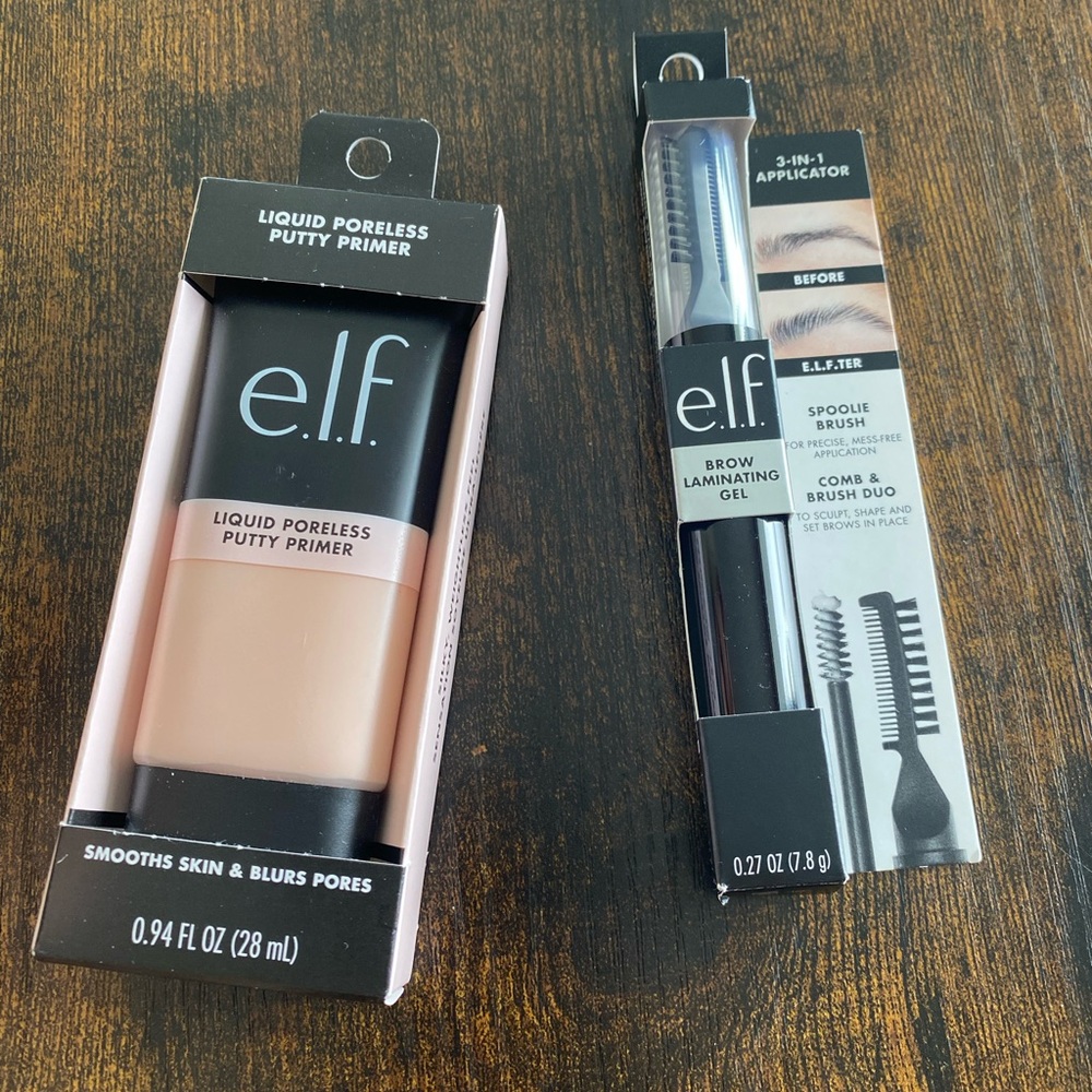 ELF Liquid Poreless Putty Primer and Brow Lamination Gel Set